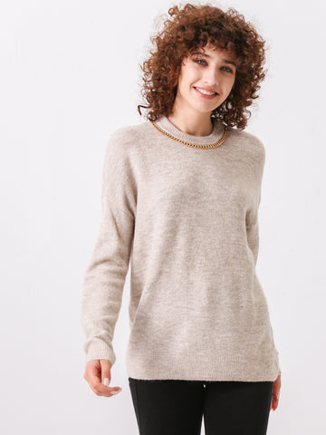 Golden Chain Detail Pullover